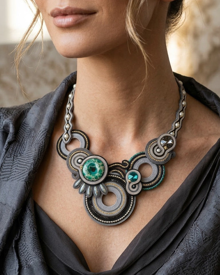 Calypso - Statement Soutache Necklace