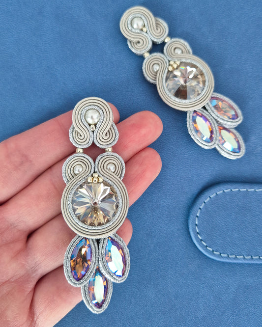 Verona - Swarovski Soutache Earrings