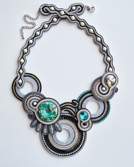 Calypso - Statement Soutache Necklace