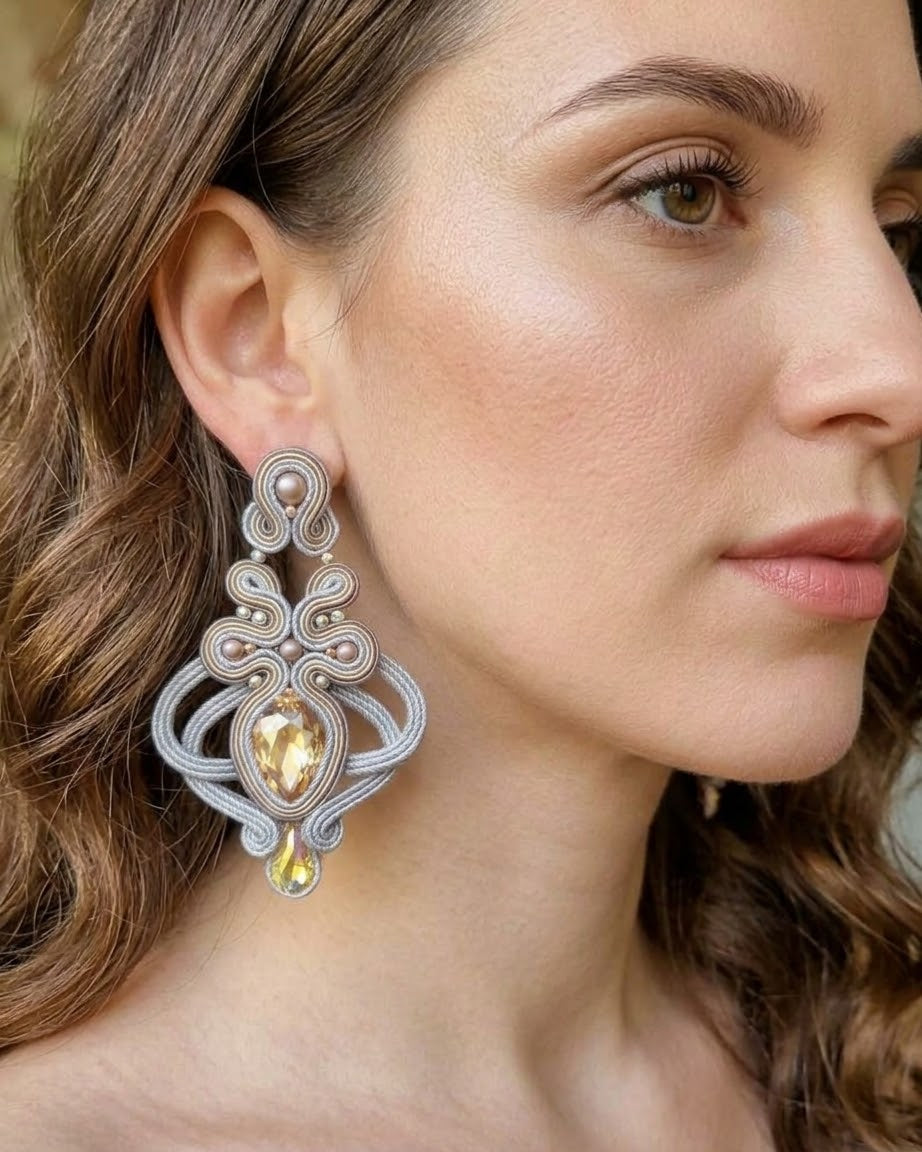 Vienna - Soutache Statement Earrings