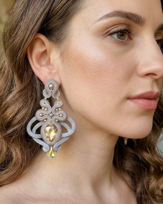 Vienna - Soutache Statement Earrings