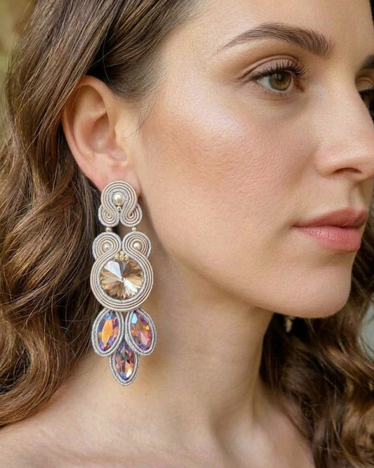 Verona - Swarovski Soutache Earrings